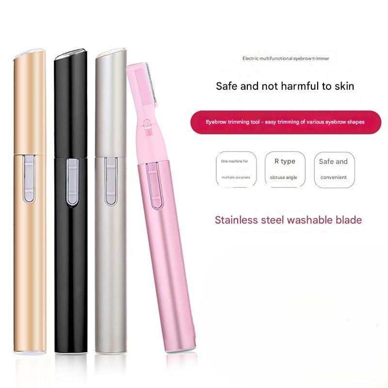มัลติฟังก์ชั่ไฟฟ้าผม น้ํายาล้าง ผู้หญิงเครื่องกําจัดขนคิ้วโกนรักแร้ร่างกายผมแบตเตอรี่คิ้ว ที ริมเมอร์ ใบหน้ามีดโกนขนาดเล็กใบหน้าผมเครื่องโกนหนวดด้วยหวีสําหรับเต็มร่างกายและกล