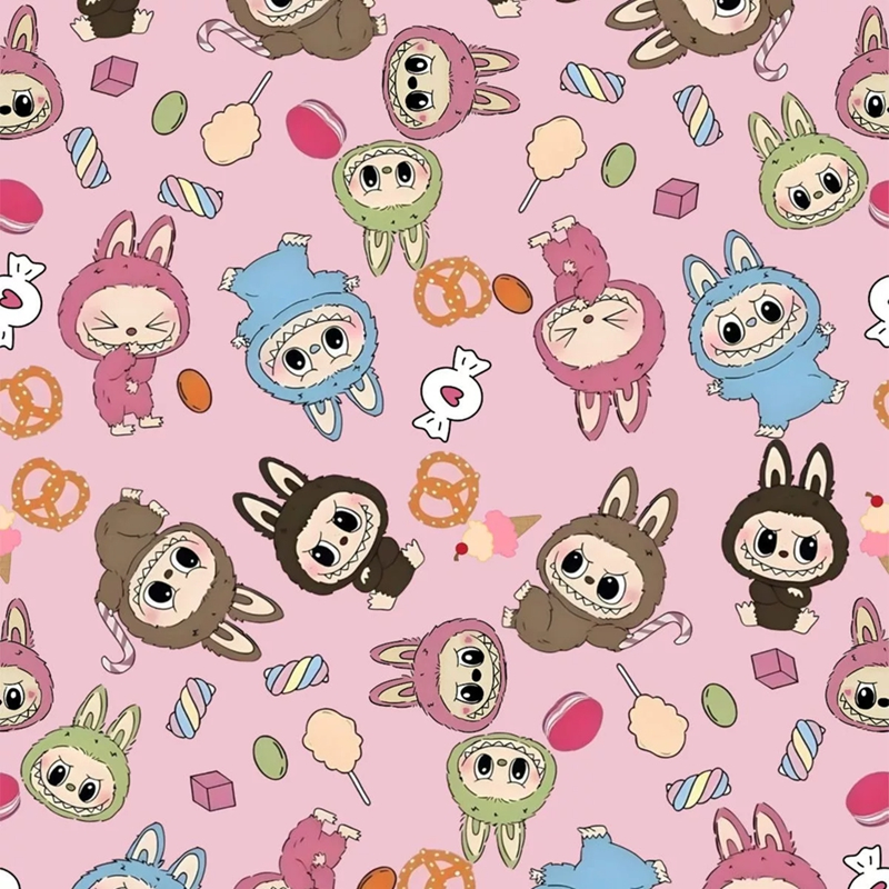 Kydex Sheet Thermoplastic Pink Labubu Pattern พร้อมปลอก DIY