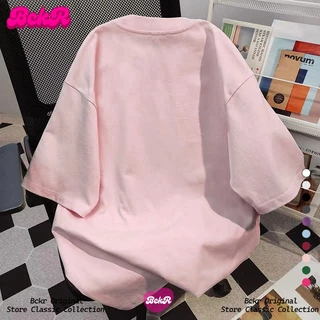 【จัดส่งตลอด 24 ชั่วโมง】🔥BCKR เสื้อชุดหน้าร้อนสไตล์รีสอร์ต🐚oversizeคอกลมผู้หญิงเสื้อยืดcottonYG4621