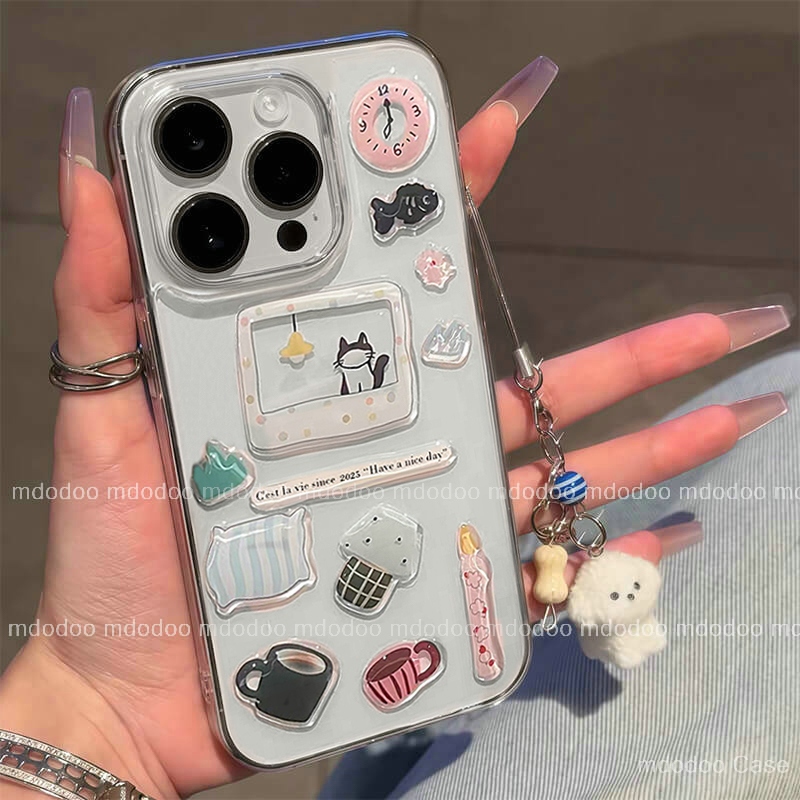 เคส Cartoon DIY Sticker Creativity Cellphone For OPPO Reno 10Pro Plus 8T 7Pro SE 7Z 6Z 5Z 5 Lite F21