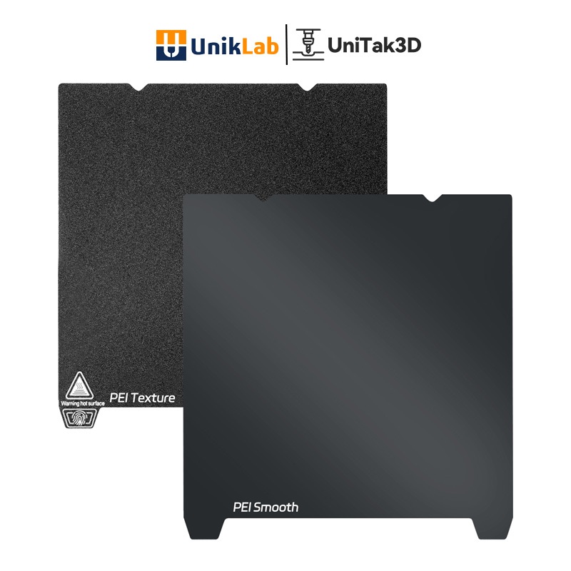 UniTak3D แผ่นพิมพ์ PEI สองด้าน แบบเรียบ-ขรุขระ ขนาด 235*235 มม. สำหรับเครื่องพิมพ์ 3 มิติ Creality K1/K1C, Ender 3/3 Pro/Ender 3 V2/V2 Neo