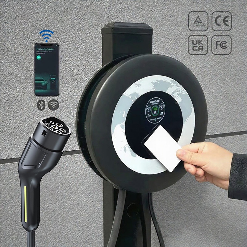 Home Wallbox EV Charger 7kW / 11kW / 22kW Type 2 | การควบคุมแอปอัจฉริยะ | ไอพี67 กันน้ํา | สถานีชาร์