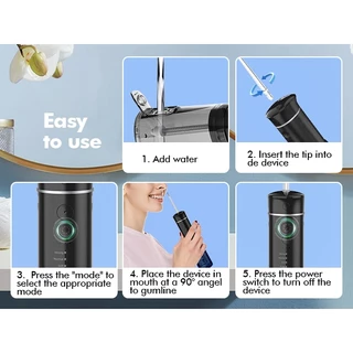【Clearance Sale】Bezvoi แบบพกพา telescopic Y825 Water Flosser ,5 ระดับ Super Strong สเปรย์ซีลน้ํา,มาพร้อมกับยี่ห้อถุงเล็ก Irrigator ปากสําหรับการเดินทาง,Gum Dental Braces ผู้ใช้
