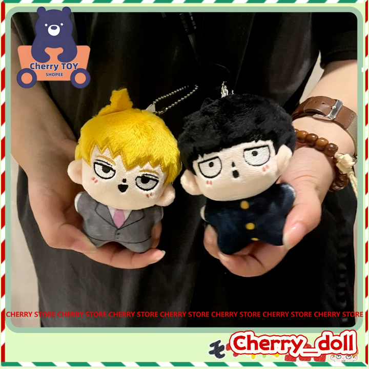 อะนิเมะ Mob Psycho 100 Reigen Arataka ตุ๊กตาตุ๊กตาพวงกุญแจกระเป๋าเป้สะพายหลังนักเรียนจี้ตุ๊กตาเด็กขอ