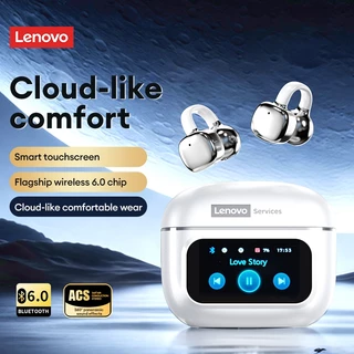 Lenovo RS107 หูฟังบลูทูธแบบหนีบหู และ หูฟังไร้สาย Ear Clip พร้อม เคสหน้าจอ Smart Screen และ ระบบเสียง Directional Sound plus เล่นเกมความหน่วงต่ำ