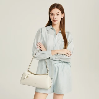 BOSTANTEN Puzzle Bag กระเป๋าสะพายไหล่ผู้หญิง ใต้วงแขน ดีไซน์โค้งมนทันสมัย ใช้งานอเนกประสงค์ เหมาะสำหรับทุกวัน