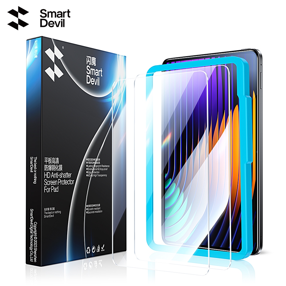 Smartdevil 2.5D กระจกนิรภัยสําหรับ Xiaomi Pad 7/7Pro ป้องกันฟิล์มนิรภัยแบบเต็มหน้าจอ 11.2 นิ้ว HD Anti Blue Light