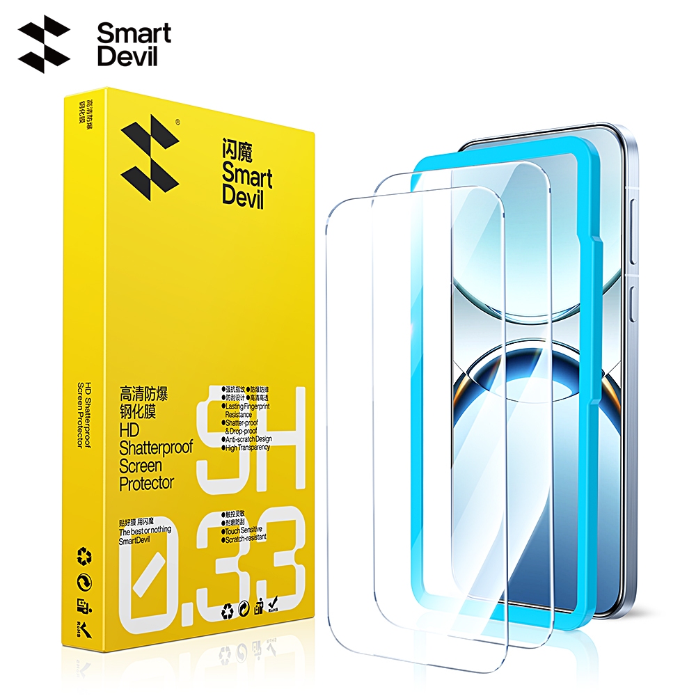 Smartdevil กระจกนิรภัยสําหรับ OPPO ค้นหา X8 ป้องกันกระจก HD Hole-less เต็มหน้าจอป้องกันการระเบิดป้องกันลายนิ้วมือ