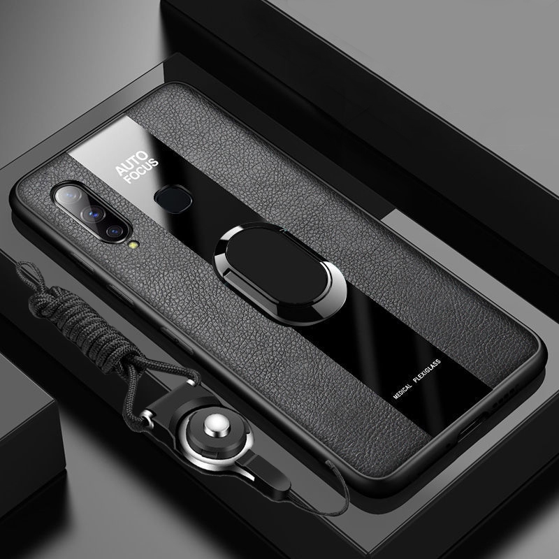 สําหรับ OPPO A31 เคสโทรศัพท์เกราะรถแม่เหล็กโลหะแหวนนิ้วขาตั้งกรอบนุ่มกันกระแทกสําหรับ OPPO A31 กรณี