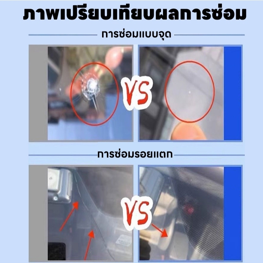 🚗สลายรอยร้าวในพริบตา ซ่อมกระจกได้ง่าย🚗 น้ำยาซ่อมกระจกรถยนต์ ยาซ่อมกระจกร้าว แก้ไขง่าย รอยร้าว รอยแตก ชุดซ่อมกระจกแตกร้าว ลบรอยกระจก 100% ชุดน้ำยาซ่อมกระจกรถยนต์ - รูปที่ 4