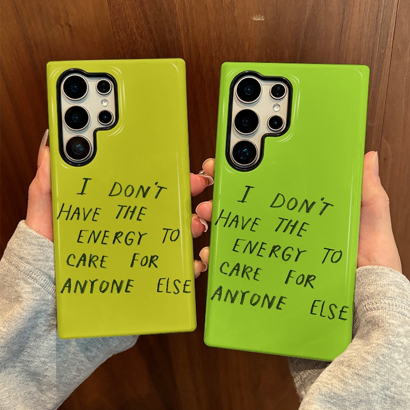 เคสป้องกันสองในหนึ่งเดียวสีเขียวเหมาะสําหรับ Samsung su22u s23 plus s23FE s24 s25 plus A55 A56 A36 เ