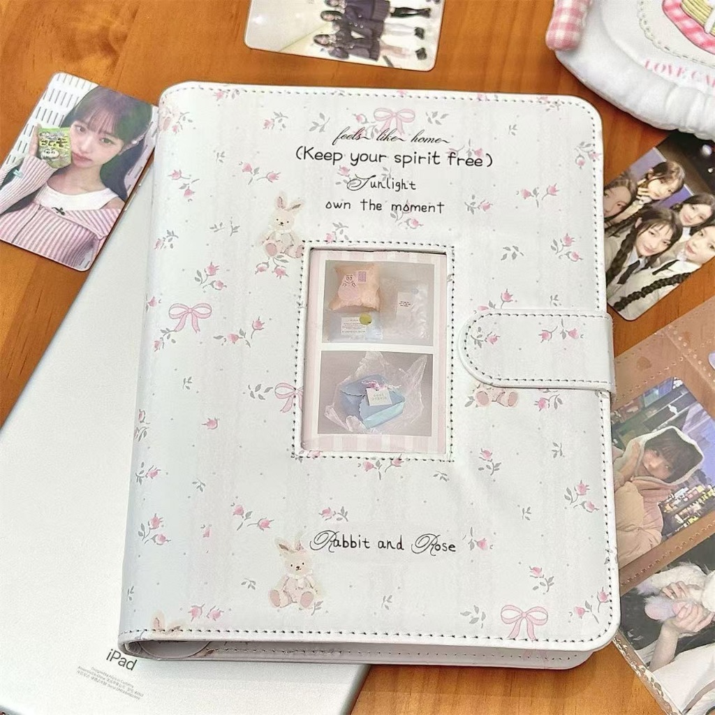 สมุดเก็บการ์ด A5 หนังพียู แบบหลวม มีแม่เหล็ก สำหรับเก็บรูปและการ์ด
