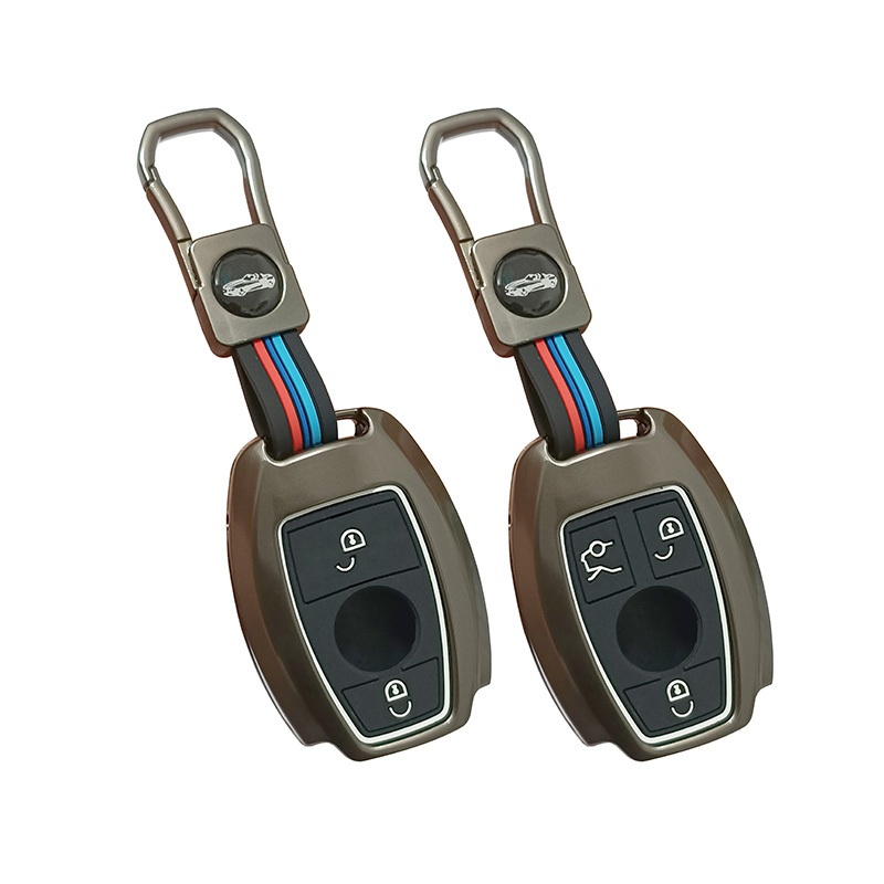 [ของขวัญหรูหรา] สังกะสีอัลลอยด์ Benz Remote Key Case ฝาครอบพวงกุญแจสําหรับ Mercedes Benz ACESG Class GLC CLE CLA GLB GLS W177 W205 W213 W222 X167 AMG สมาร์ทรีโมท