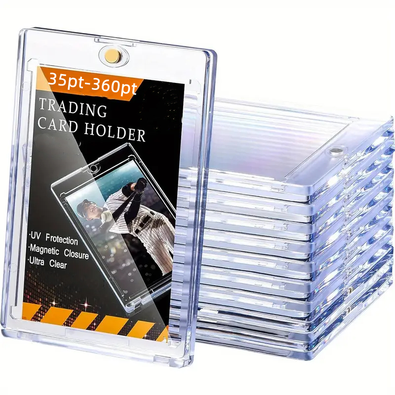 10 PCS Clear 35 PT 55PT 75PT 100PT 130PT 180PT 260PT 360PT Trading Card Holder การ์ดกีฬาสําหรับ TCG 