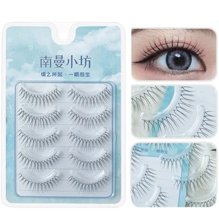5 คู่ U รูปร่างขนตาปลอมชิ้นเดียว Fairy 3D ทุกวันแต่งหน้าขนตาธรรมชาติแบบใช้ซ้ําได้พร้อมเครื่องมือ