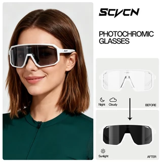 Scvcn แว่นตากันแดด โฟโตโครมิก สําหรับผู้ชาย และผู้หญิง เหมาะกับการขี่รถจักรยาน
