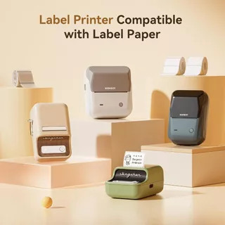Niimbot สติ๊กเกอร์กันความร้อนกันน้ําและฉีกขาด - ขนาดต่างๆสําหรับเครื่องพิมพ์พกพา B21/B1/B3S/B31, ฉลากกระดาษกาวในตัวสําหรับโครงการสํานักงานและหัตถกรรมการจัดฉลากอเนกประสงค์