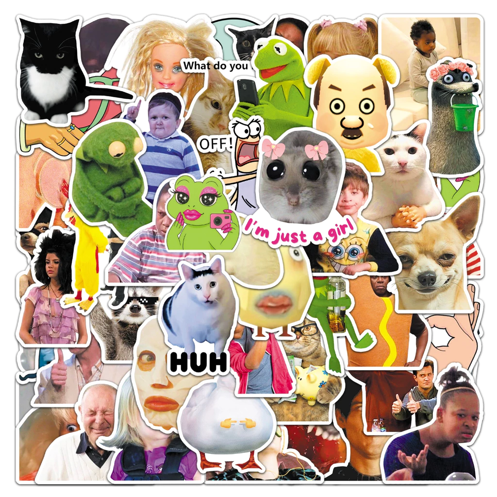 ตลก 50 ชิ้นบทคัดย่อ Emojis สติกเกอร์สําหรับโทรศัพท์แล็ปท็อปสมุดภาพ Art หมวกกันน็อคสติกเกอร์ Graffiti กันน้ํา DIY