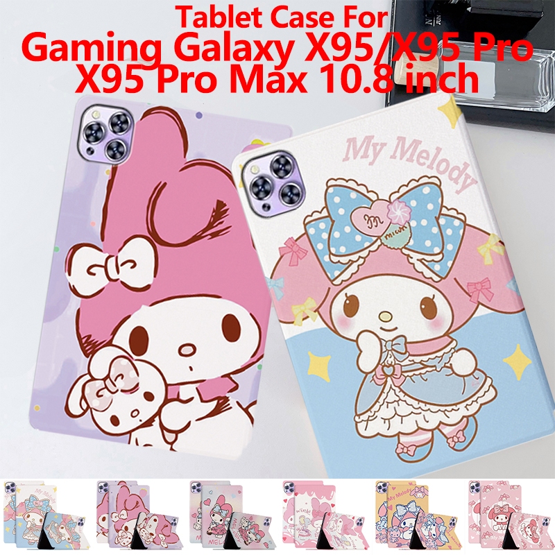 แฟชั่น My Melody การ์ตูนสําหรับ Gaming Galaxy X95 X95 Pro X95 Pro Max 10.8 2024 5G คุณภาพสูง PU หนัง