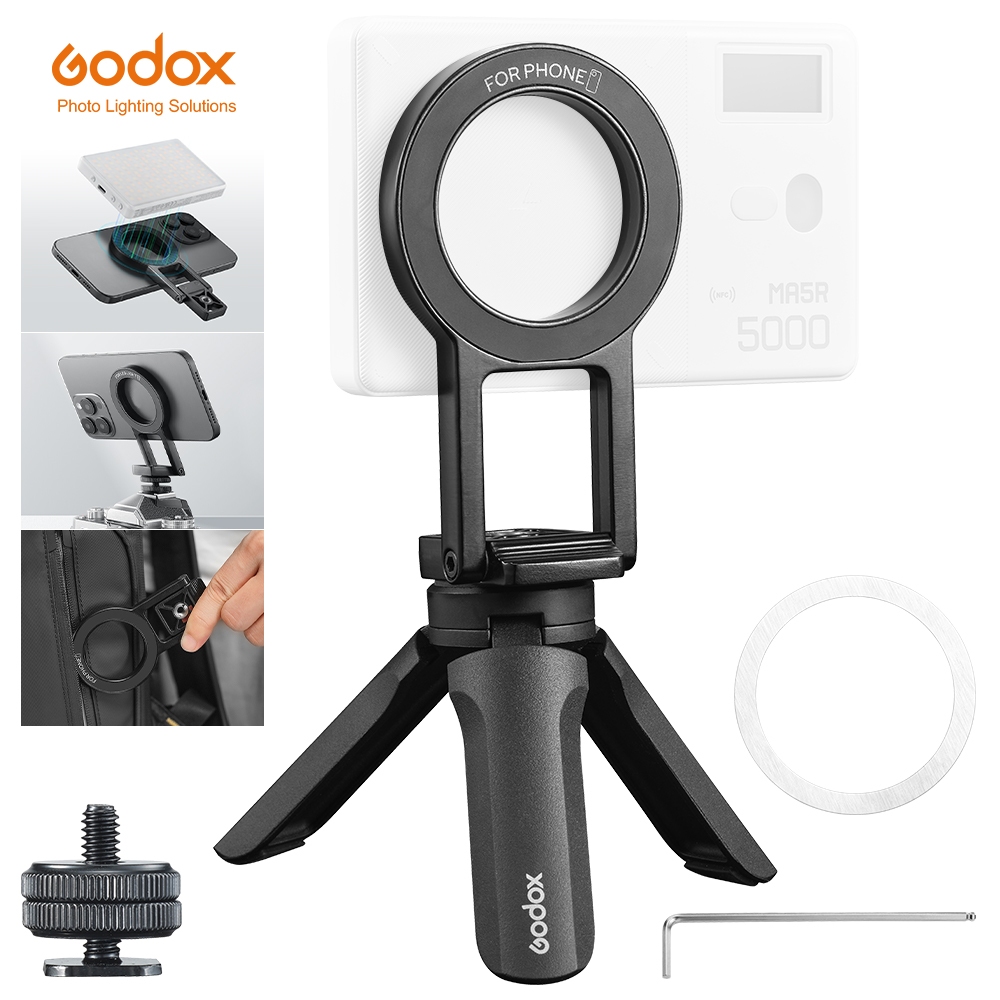 Godox AM01 ขายึดแม่เหล็กสําหรับเติมแสงสมาร์ทโฟน MA5R