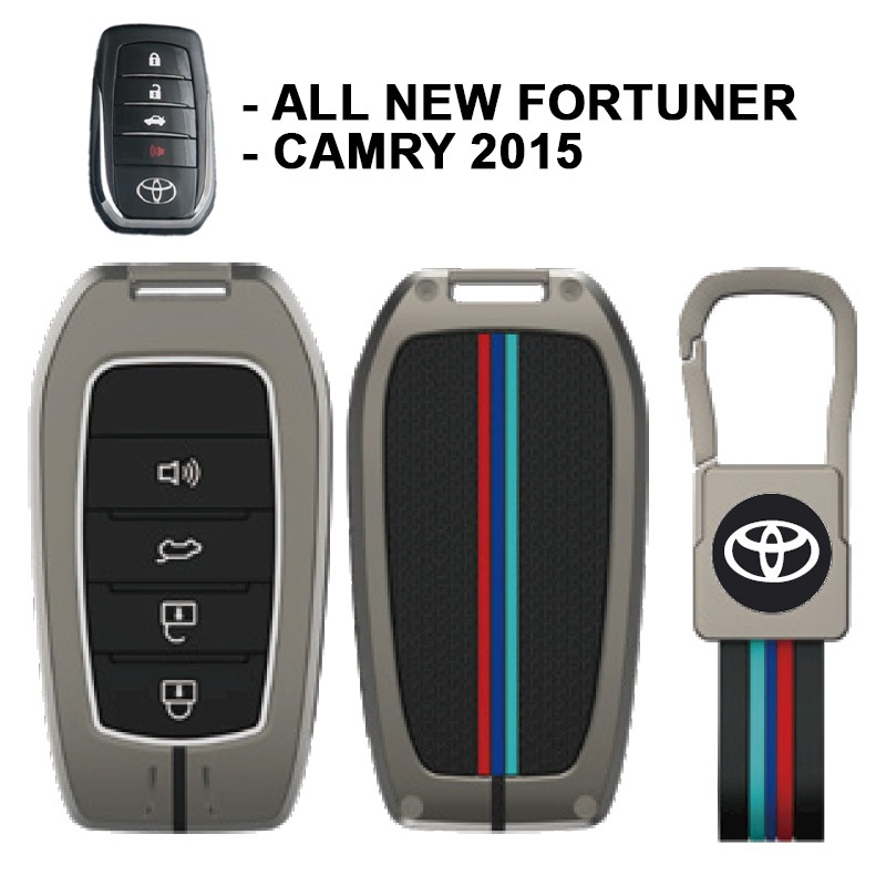 [ของขวัญหรูหรา] Toyota Car Key Case Cover พวงกุญแจสําหรับ Toyota RAV4 Crown Hilux Fortuner Camry Land Cruiser (2/3/4)