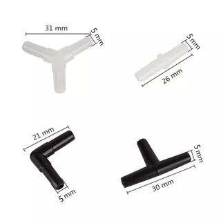 Aquarium 4 มม.Air ท่อเชื่อมต่อควบคุมวาล์ว Sucker Oxygenation อุปกรณ์เสริม Tee/ตรง/ข้อศอก/Y-shape/3-Way น้ําท่อ Air ปั๊มข้อต่อ