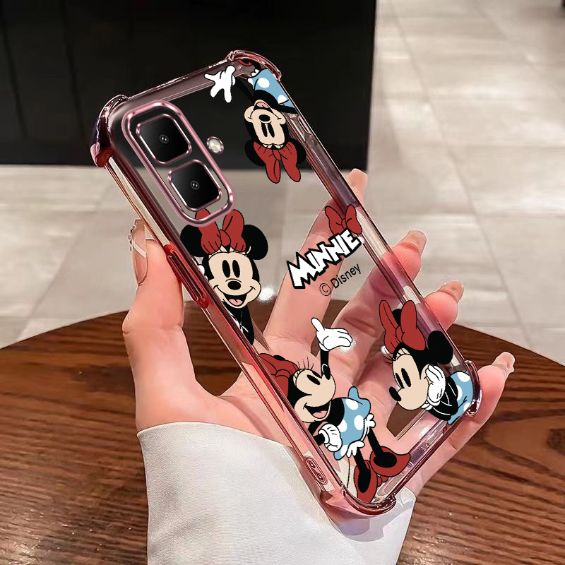 Infinix Smart 10 X6725 X6725B Smart10 Plus Minnie Mouse เคสโทรศัพท์โปร่งใสกันกระแทกกรณียาง