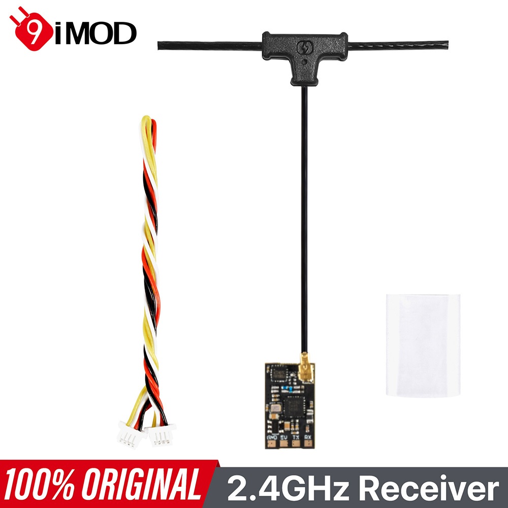 9IMOD 2.4GHz ตัวรับสัญญาณ ELRS ตัวรับสัญญาณ 2.4GHz T เสาอากาศตัวรับสัญญาณ Low-latency โมดูล Nano Receiver สําหรับ FPV Race และระยะไกล FPV