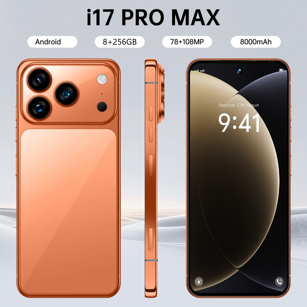 S22-A17 Pro Max ใหม่สมาร์ทโฟน 4G/5G 6.7 นิ้วเต็มหน้าจอหน่วยความจําโทรศัพท์ 8GB RAM + 256GB ROM แบตเต
