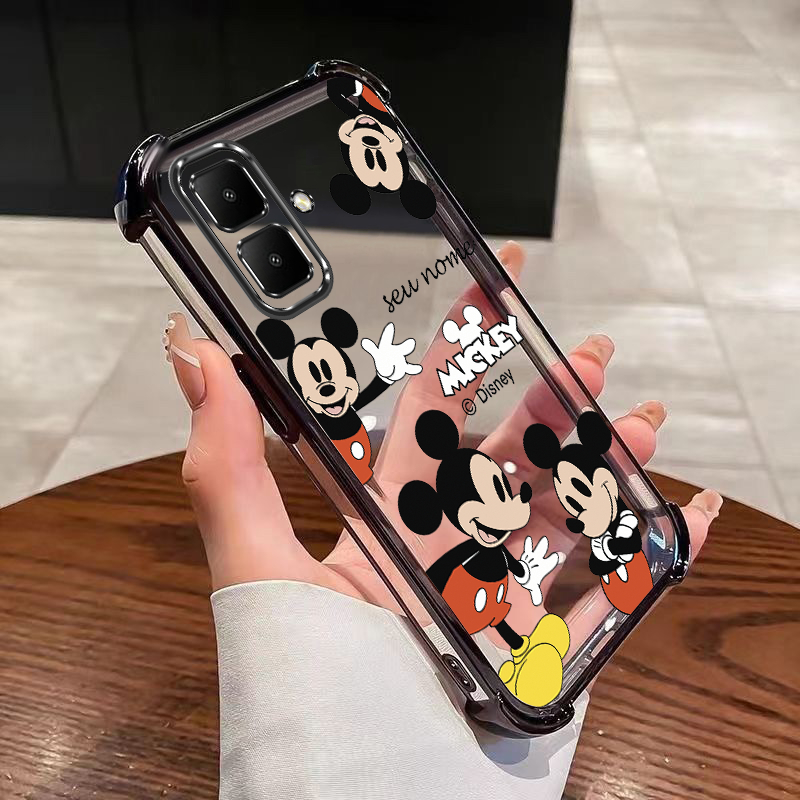 Infinix Smart 10 X6725 X6725B Smart10 Plus Mickey Family Name เคสโทรศัพท์ออกแบบที่กําหนดเองปกอ่อนโปร