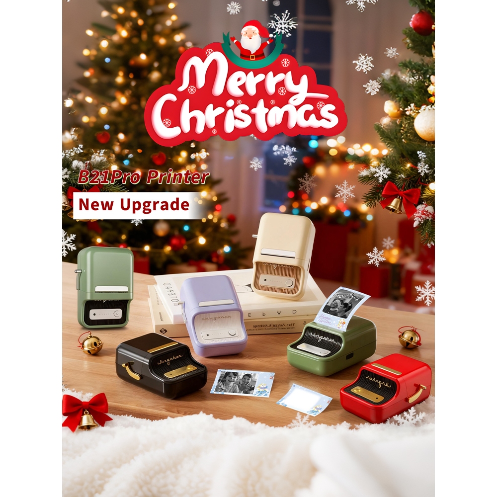 Niimbot B21por Thermal Label Sticker Paper Printable Christmas Clothing Tag Commodity Photo printing