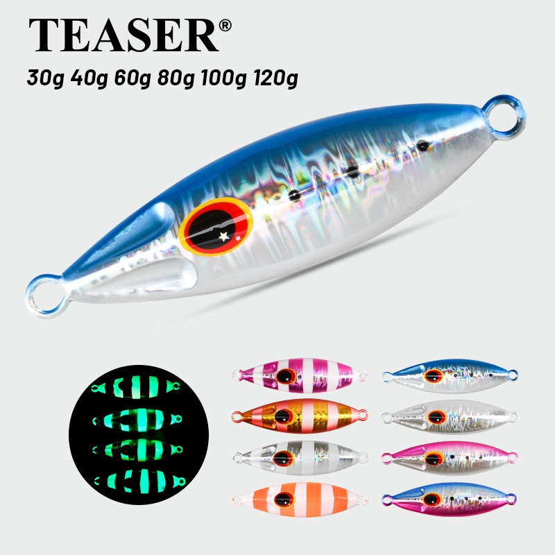 TEASER【J72】Little Bee 30g 40g 60g 80g 100g 120g ช้าโลหะ Jigging Lure Trolling น้ําเค็มแนวตั้งตกปลา Jigging เหยื่อยาวหล่อเหยื่อแข็งช้อนเหยื่อประดิษฐ์น้ําเค็ม – โปรปัง