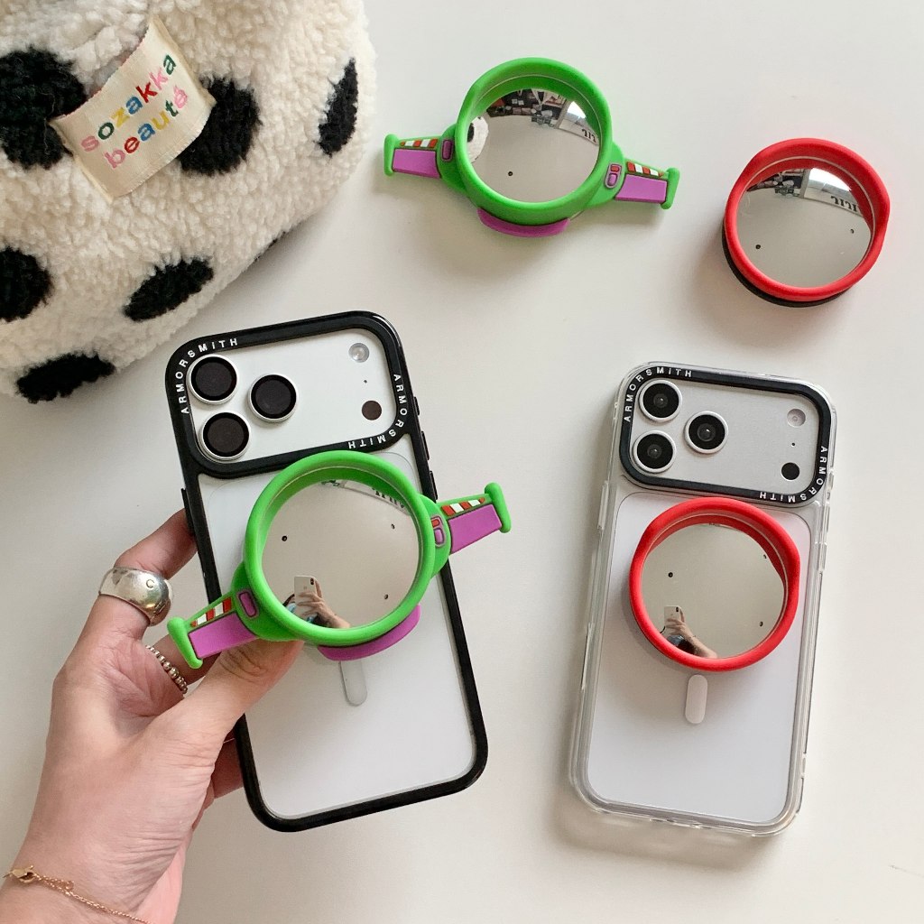 Buzz Lightyear/ป้ายที่จอดรถกระจกมุมกว้างวงเล็บแม่เหล็กเหมาะสําหรับโทรศัพท์มือถือแม่เหล็กทุกชนิดพร้อมฟังก์ชั่นแม่เหล็กแบบพกพาน่ารักการ์ตูนแฟชั่นทุกการแข่งขันที่ไม่ซ้ํากัน Creative Lazy Artif