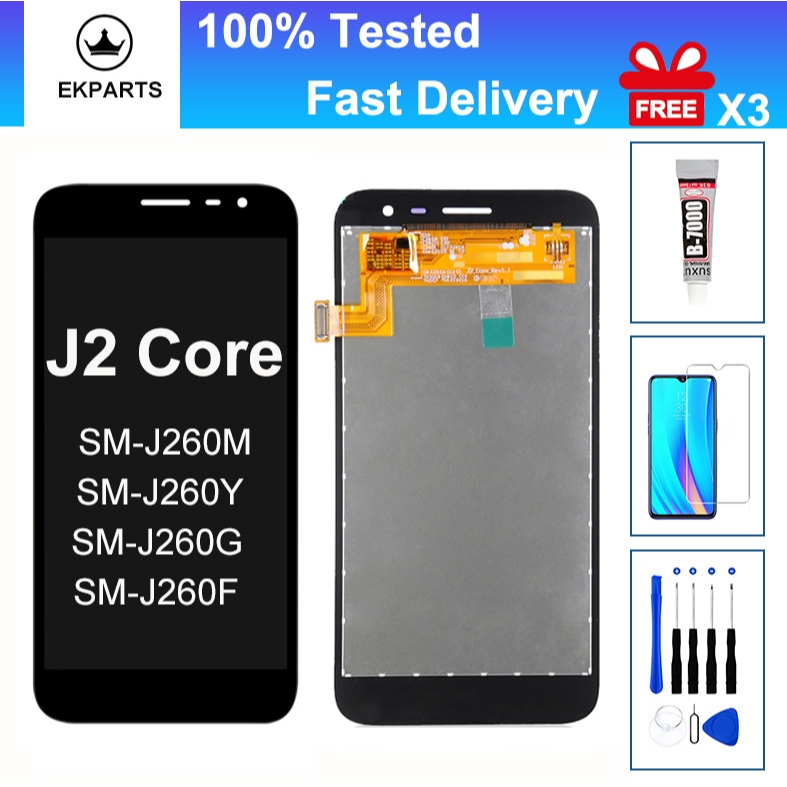 5.0 "LCD สําหรับ Samsung Galaxy J2 Core J260 SM-J260M J260F J260G จอแสดงผล Touch Screen Assembly เปล