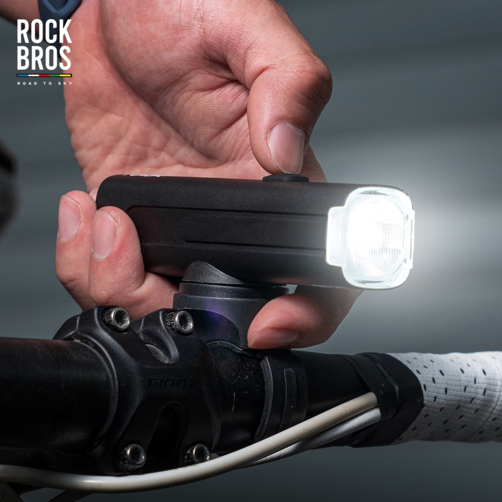 ROCKBROS Road To Sky ไฟหน้าจักรยาน 600-1500LM แบตเตอรี่4900mAh กันน้ำIPX6 พร้อมเลนส์ถอดได้ 6โหมด