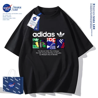 NASA เสื้อยืด 2025 ผ้าฝ้ายแท้ โลโก้เท่ ใส่สบาย ไม่ร้อน เหมาะกับทุกสไตล์