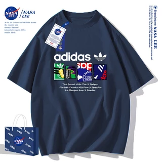 NASA เสื้อยืด 2025 ผ้าฝ้ายแท้ โลโก้เท่ ใส่สบาย ไม่ร้อน เหมาะกับทุกสไตล์