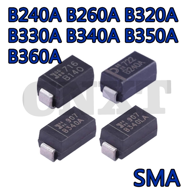 20PCS B240A B260A B320A B330A B340A B350A B360A-13-F SMA Shoteki ไดโอด Rectifier DO-214AC