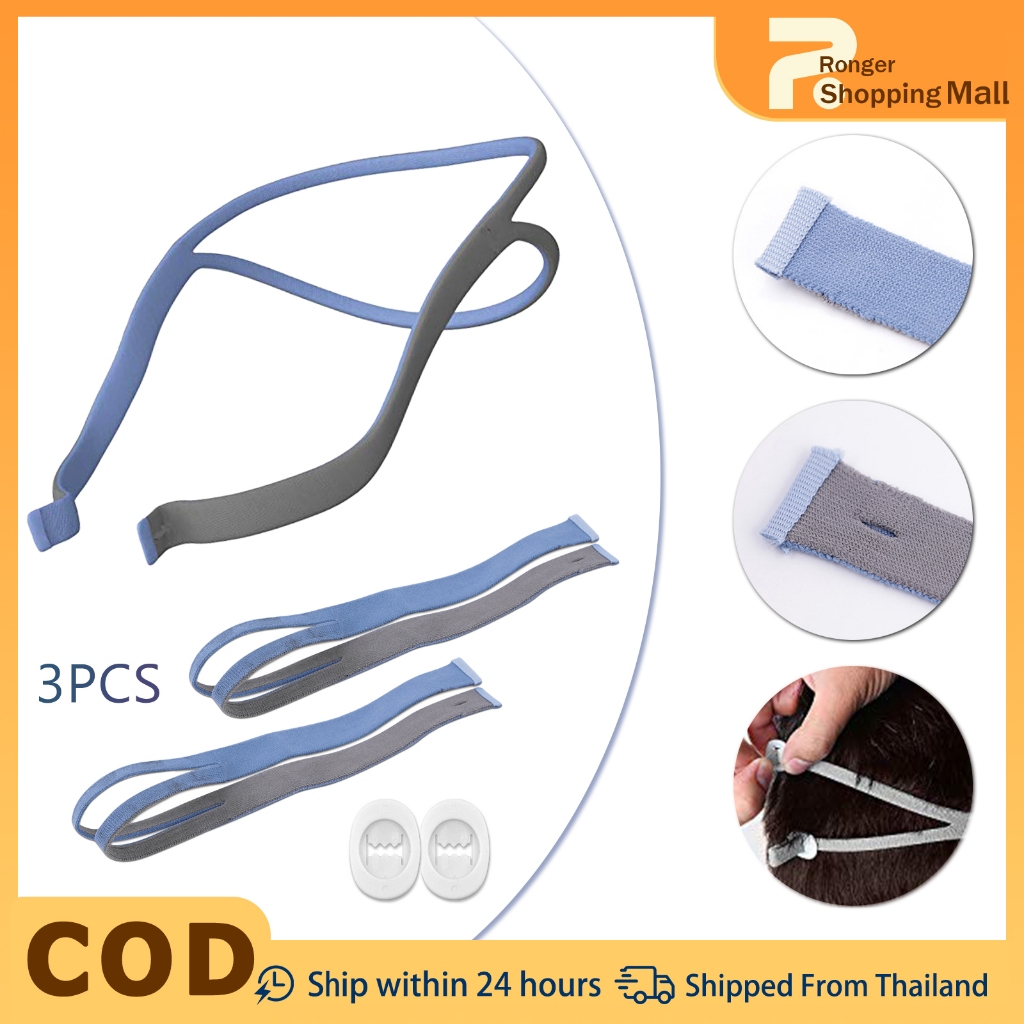 (ส่งทันที)ที่คาดไว้และหายใจสะดวกต่อ Resmed Air Fit P103พีซีเอส สายรัดหน้ากาก CPAP พร้อมคลิปปรับ