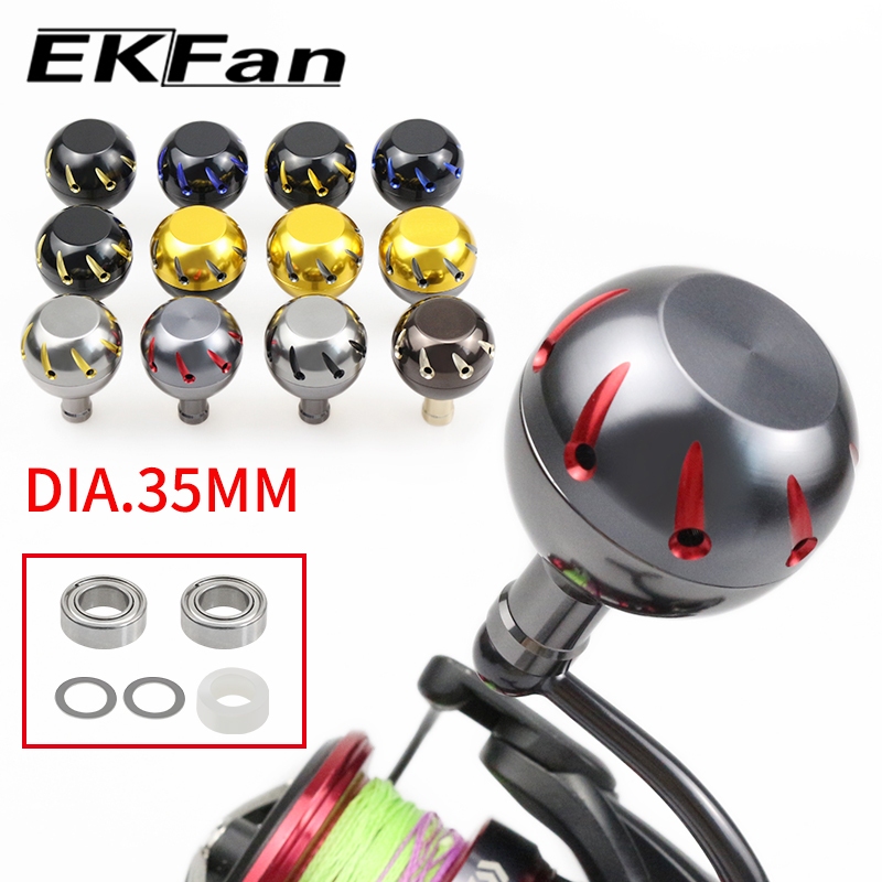 Ekfan 35MM อลูมิเนียมตกปลา reel ลูกบิด for7X4X2.5 abu Daiwa shimano Spinning Baitcasting lure reel อะไหล่