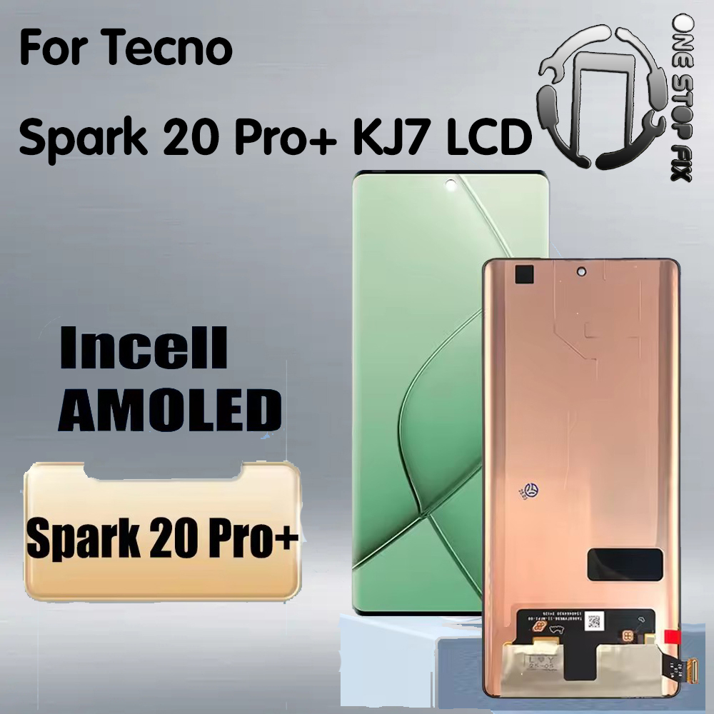 Incell/AMOLED สําหรับ Tecno Spark 20 Pro + KJ7 จอแสดงผล LCD Touch Screen Digitizer Assembly
