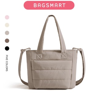 BAGSMART กระเป๋าสะพายข้างแฟชั่น Puffy Crossbody Bag กันน้ําส…