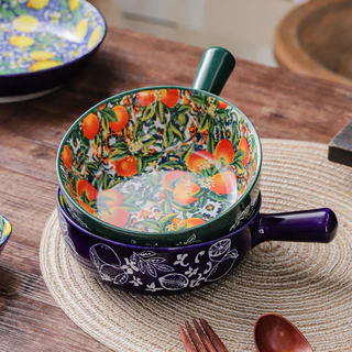 HongDian ceramic porcelain plate จานเซรามิกลายผลไม้ จานอาหาร เซตชามและจาน สีสันสดใสไม่ซีดจาง วัสดุปลอดภัยระดับอาหาร ใช้กับไมโครเวฟ เตาอบ และเครื่องล้างได้ ทำความสะอาดง่าย ใช้งานได้จริงและสวยงาม คุ้มค่าราคาดี เหมาะสำหรับใช้ในบ้านหรือจัดในร้านอาหาร