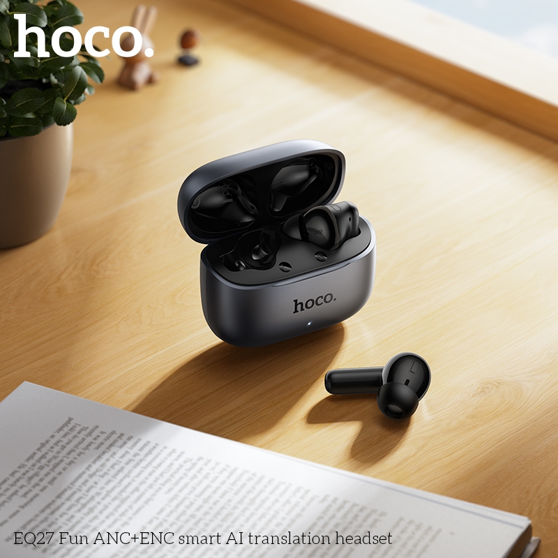 Hoco. EQ27 หูฟังบลูทูธ แปลภาษา พร้อม AI เรียลไทม์ 134 ภาษา เสียงสเตอริโอ HIFI อัจฉริยะ+ANC+ENC คุณภาพดี รับประกัน 1 ปี - รูปที่ 2