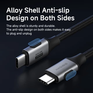 Hagibis USB4 ยืดหยุ่นสาย PD240W USB C ถึง USB C สาย 8K60Hz 80Gbps Data Transfer Thunderbolt 4/3 สายวิดีโอสําหรับ iPhone 17 Pro iPad