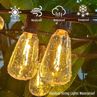 Amiluo ไฟสตริงโซล่าเซลล์ ST38 7-15M กันน้ำ IP65 8 โหมด รีโมท ไฟแต่งสวน