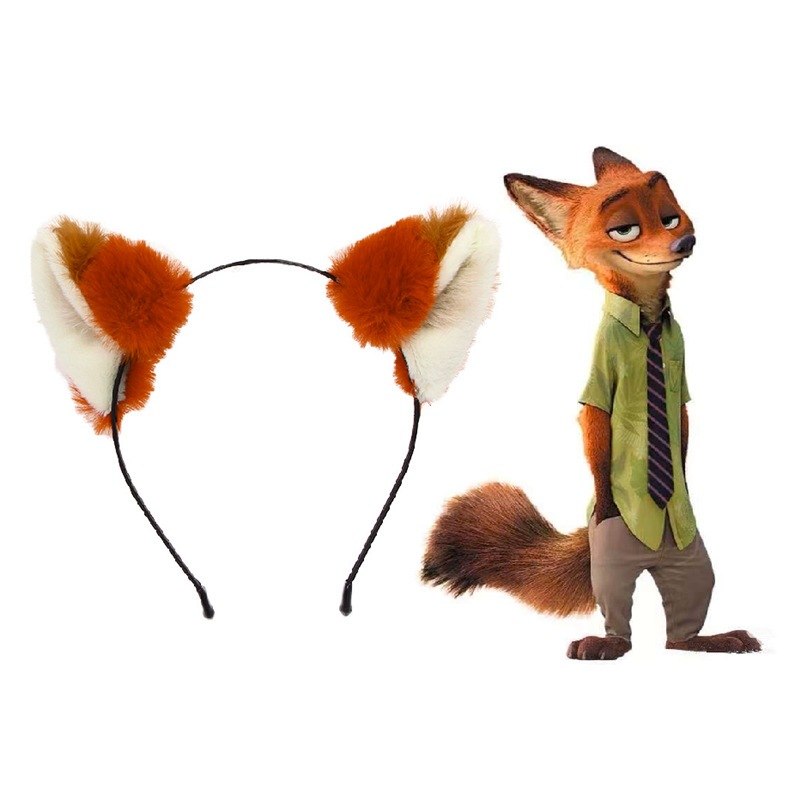 Zootopia สัตว์น่ารักหู Hairhoop บทบาทเล่น fox แถบคาดศีรษะ