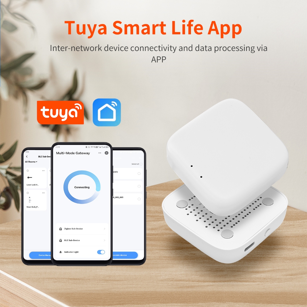 Zigbee 3.0 Gateway HUB ไร้สาย Tuya Multi-mode WiFi บลูทูธ Smart Life Home Bridge รีโมทคอนโทรลทํางานร่วมกับ Alexa Google Home
