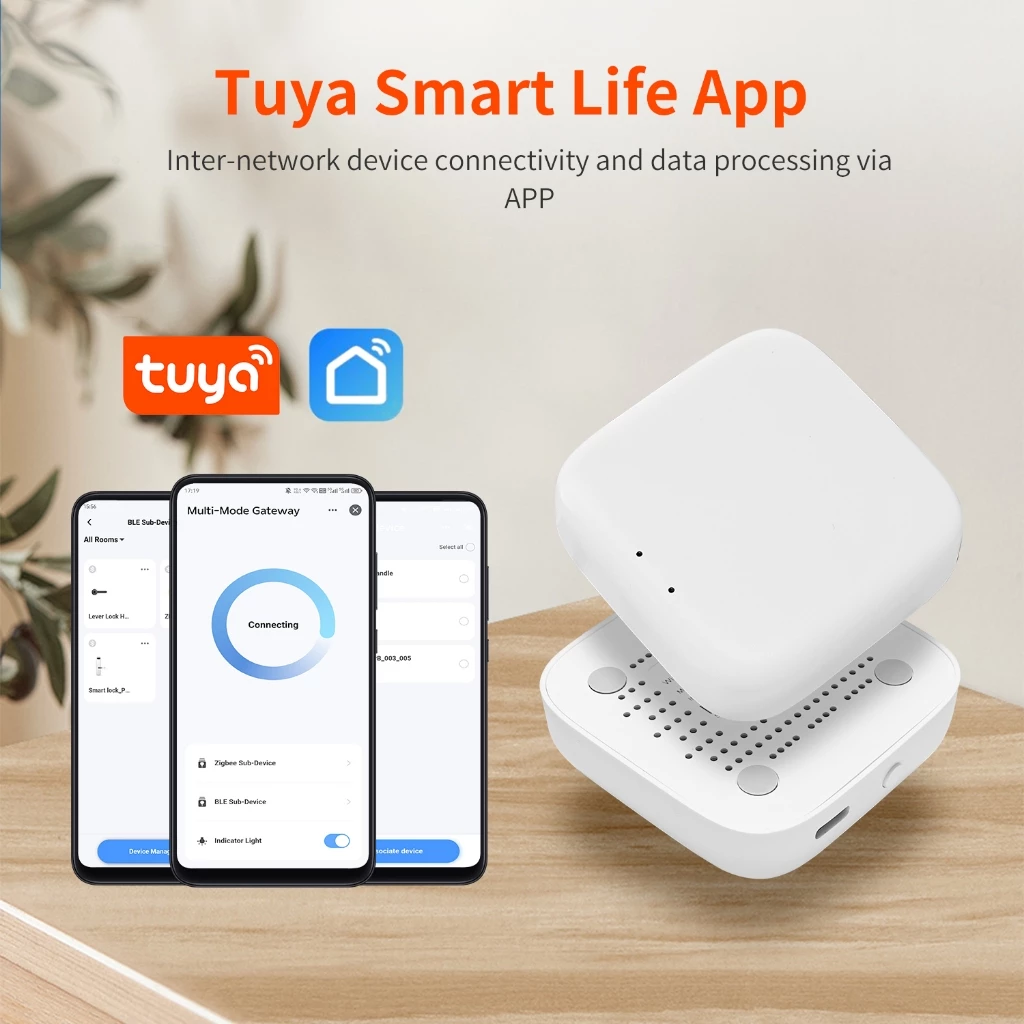 Zigbee 3.0 Gateway HUB ไร้สาย Tuya Multi-mode WiFi บลูทูธ Smart Life Home Bridge รีโมทคอนโทรลทํางานร่วมกับ Alexa Google Home