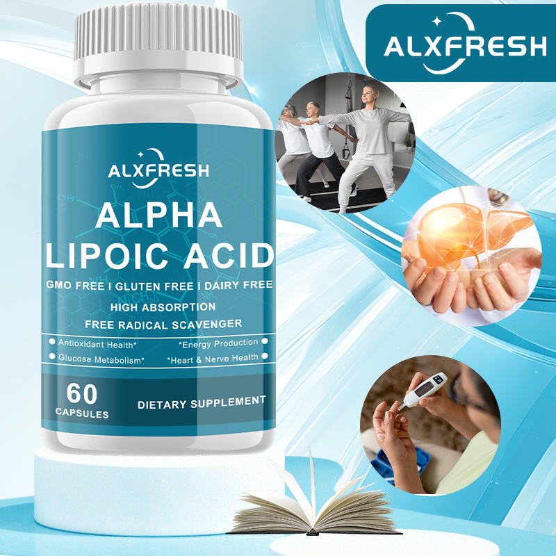 Alpha Lipoic Acid - ผลิตภัณฑ์เสริมอาหาร ALA สําหรับประสาทและสารต้านอนุมูลอิสระ, พลังงานเซลล์, การเผาผลาญ, สุขภาพริ้วรอยแห่งวัย